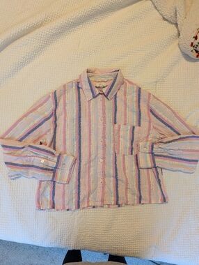 aerie Pastel Striped Button-Down Shirt